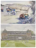 Tackling Up Abersoch Harbour by Elaine Jeffreys limited edition colour print, print, sold Apr 2023
