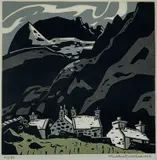 Gwastadnant by Kyffin Williams Ra limited edition, linocut, sold Apr 2023