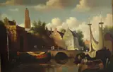 Figures by P C Steen Houwer, oil on canvas, sold Mar 2023