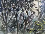 watercolour - figures in woodland, 28 x 37.5cms by Helen M Steinthal, watercolour, offered Feb 2023