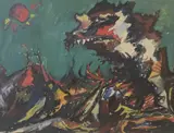 Untitled by Helen M Steinthal, gouache, sold Feb 2023