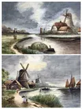Watercolours by L Woodhead, watercolor, sold Feb 2023