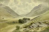 Donegal Barnesmore Gap by J. W. Carey, watercolour, sold Feb 2023