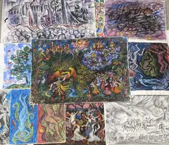 A folio containing approx 30 by Helen M Steinthal, watercolour, sold Feb 2023