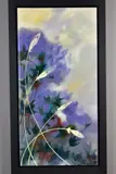 MORNING HUSH' stylised flowers against a grey sky by Julie Ann Scott, acrylic on canvas, sold Mar 2020