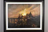 SALUTE AT SUNSET III' an evening Venetian scene by Stephen Collett, oil on canvas, sold Mar 2020