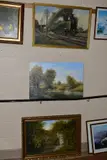 EVENING STAR' a steam locomotive by P. Kilner, oil on board, sold Mar 2020