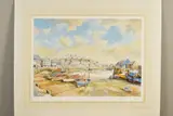 'Mevagissey', a limited edition print of the Cornish fishing by John Chisnall, print, sold Feb 2020