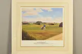 'Carnoustie 14th', a limited edition print of the Scottish by Peter Munro, print, sold Feb 2020