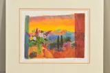 'Balcony Ronda', a colourist style limited edition print, 311/350, by Ann Oram, print, sold Feb 2020