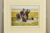 'Guardian of The Plains', a limited edition print of Elephants, 860/ by Spencer Hodge, print, sold Feb 2020