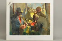 'Sorting The Prizes', a limited edition print, 74/750, of by Lawrie Williamson, print, sold Feb 2020