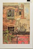 'Paws', an open edition print of a cat washing it's self, by Paul Yeomans, print, sold Feb 2020