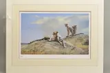 'Restful Moment', a limited edition print of a Cheetah and her cubs, by Spencer Hodge, print, sold Feb 2020