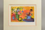 'Tuscan Picnic', a limited edition print, 321/350, still life scene, by Ann Oram, print, sold Feb 2020