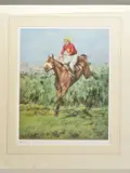'Red Rum, The 1977 Grand National', a limited edition print, 812/ by Claire Eva Burton, print, sold Feb 2020