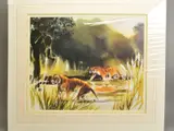 'Jungle Patrol', a limited edition print of Tigers, 390/495, signed by Wolfgang Weber, print, sold Feb 2020