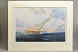 'The Last Beat', a limited edition print, 226/350, racing yachts in by Steven J. Dews, print, sold Feb 2020