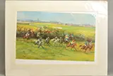 'The Grand National, Aintree', a limited edition print, 657/950, by Claire Eva Burton, print, sold Feb 2020