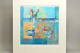 'Harmony in Blue', a limited edition print of a still life, 31/ by Barbara Stewart, print, sold Feb 2020
