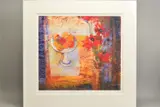'Poppies and Satsuma's', a limited edition print of a still life, by Barbara Stewart, print, sold Feb 2020