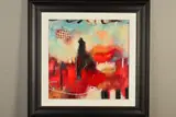 SOFT MOSAIC IV' a colourful abstract composition by John and Elli Milan, mixed media on board, sold Feb 2020