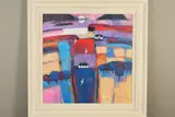 LOW HEADLAND' a colourful Scottish landscape by David Body, acrylic on board, sold Feb 2020
