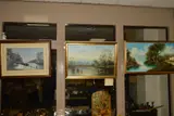 Ducks flying over lake at dusk by Wendy Reeves, oil on canvas, sold Feb 2020