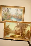 A landscape featuring a Pheasant perched on a branch by John Corcoran, acrylic on canvas, sold Feb 2020
