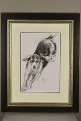 Playing games by April Shepherd, charcoal on paper, sold Feb 2020