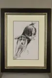 Playing games by April Shepherd, charcoal on paper, sold Feb 2020