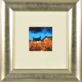 A white cottage under a blue sky by George Somerville, acrylic on board, sold Jan 2020