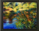 FILANTHIA' an impressionist river scene by Nick Andrew, acrylic on canvas, sold Jan 2020