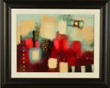Urban sprawl i by John and Elli Milan, mixed media on board, sold Jan 2020