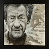 Ian mckellan i by Jen Allen, acrylic on canvas, sold Jan 2020