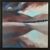 Evening slow ride by Julie Ann Scott, acrylic on canvas, sold Jan 2020