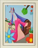 BEST FOOT FORWARD' a limited edition print 24/195, a fisheye view of a man and woman walking hand in hand by Dylan Izaak, print, sold Jan 2020