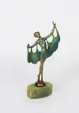 An Art Deco cold-painted bronze figure of a woman by Josef Lorenzl, bronze, sold Dec 2018