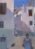 Bolulla SpainSigned with initials Oil by Jacqueline Williams Neac, Oil on canvas board, sold Dec 2018