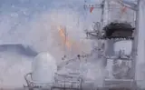 Naval ships at seaTwo both by David Cobb, 1982, oil on board, sold Dec 2018