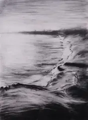 Bournemouth Bay afternoon sunlightSigned titled and dated 1992 on backing by Martyn Brewster, 1992, Charcoal, offered Dec 2018