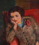 Untitled by Ruskin Spear, Oil on board, sold Dec 2018