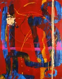 Night BloomsSigned and titled versoOil and acrylic by Maurice Cockrill, Oil and acrylic on canvas unframed, sold Dec 2018