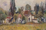 French farm sceneSignedOil on canvas50 by Ronald Ossory Dunlop, Oil on canvas, offered Dec 2018