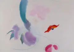 Flowers into softnessSigned also by John Hitchens, 1967, Oil on canvas, sold Dec 2018