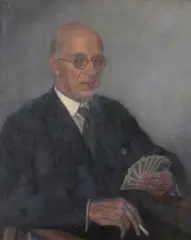 Portrait of Louis Gustave Schwabe by Harold Knight, Oil on canvas, sold Dec 2018