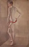 Studies of standing male nudesTwo one by Margaret Maitland Howard, oil on canvas, sold Dec 2018