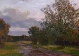 Evening after the stormSigned and datd ‘94Oil on by Aleksei Gritsai, Oil on canvas laid on board, sold Dec 2018