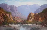 Mountainous landscape Signed Oil on canvas 60 x 91cm by Gabriel de Jongh, Oil on canvas, offered Dec 2018
