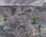 The Cornish QuarrySigned and dated 1960Mixed media mounted by Edward Bawden, 1960, Mixed media mounted unframed, sold Dec 2018